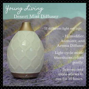 Brand New in Box Young Living Desert Mist Ultrasonic Essential Oil Diffuser